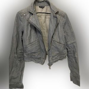 Armani Exchange Denim Moto Jacket